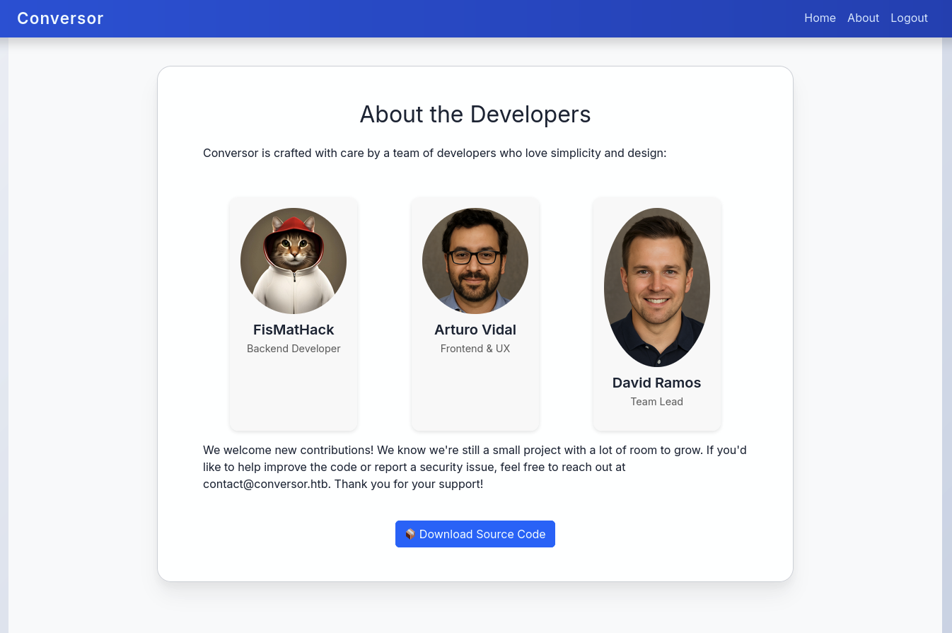 Conversor Website Dashboard About