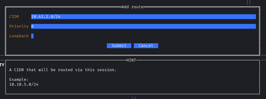 Giveback Website ligolo-mp add route info