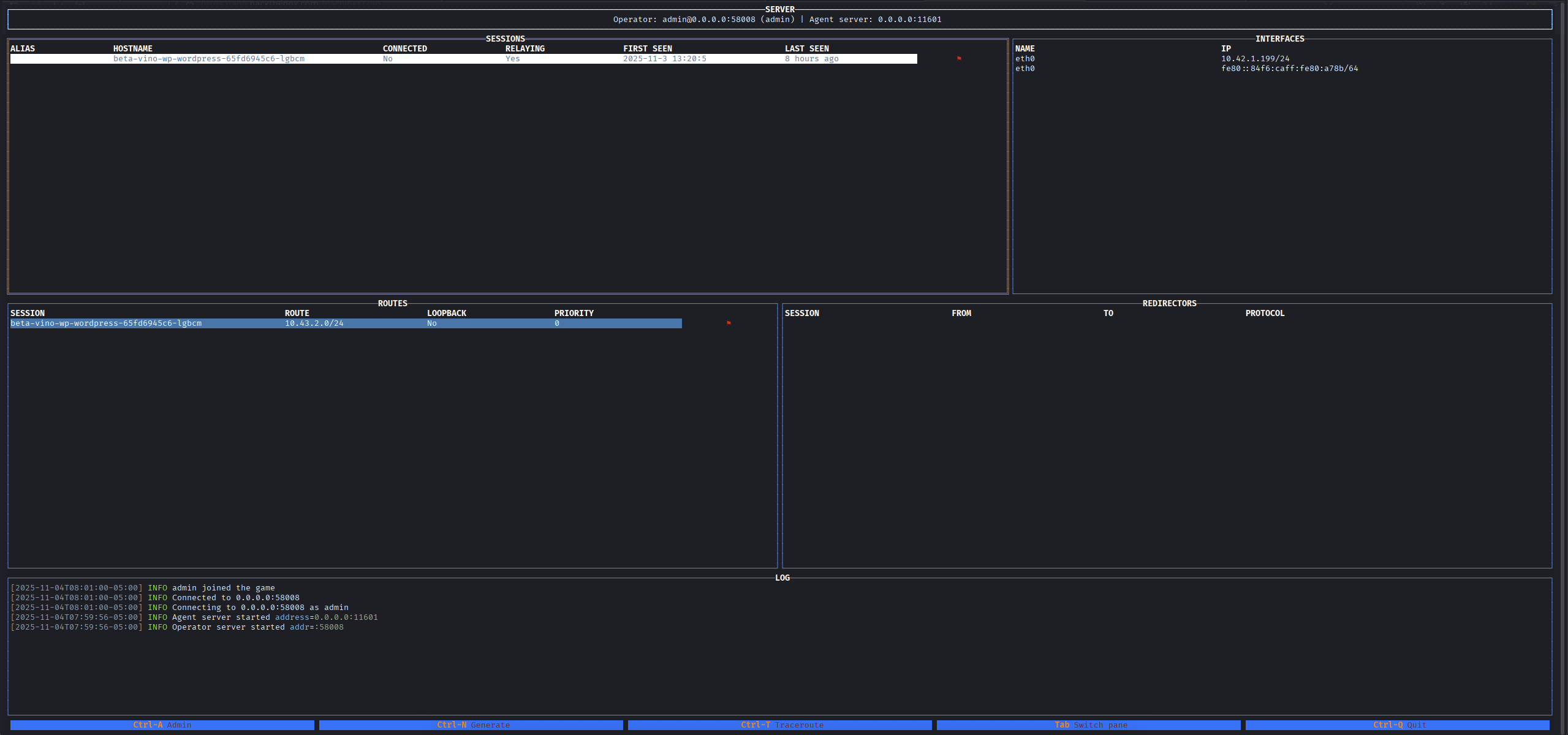 Giveback Website ligolo-mp connect success