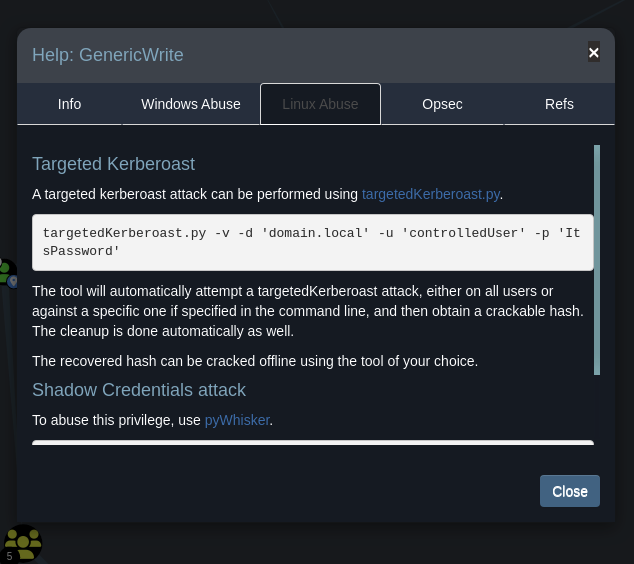 Hercules Website Bloodhound Legacy natalie.a genericwrite bob.w