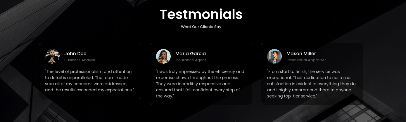 Hercules Website Testmonials