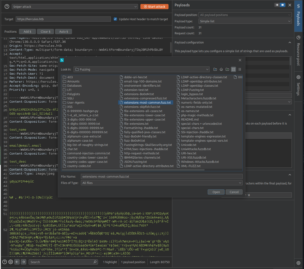 Hercules Website web admin Forms Bruteforce